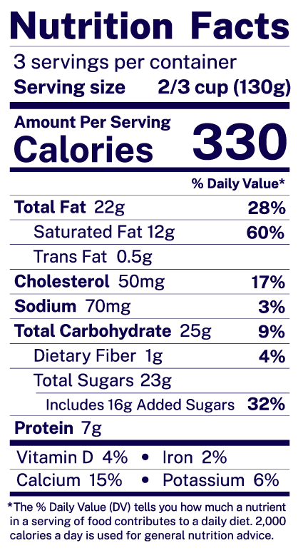 almond blossom kulfi nutrition facts