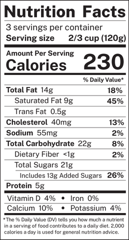 Nutritional Facts Label