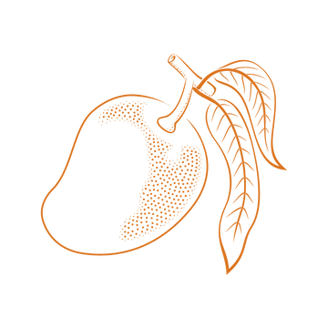 outline icon of a mango